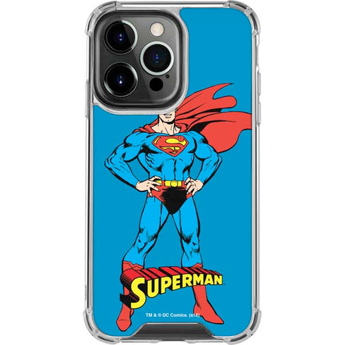 DC Comics Superman Classic Art Pose iPhone 14 Pro Clear Case